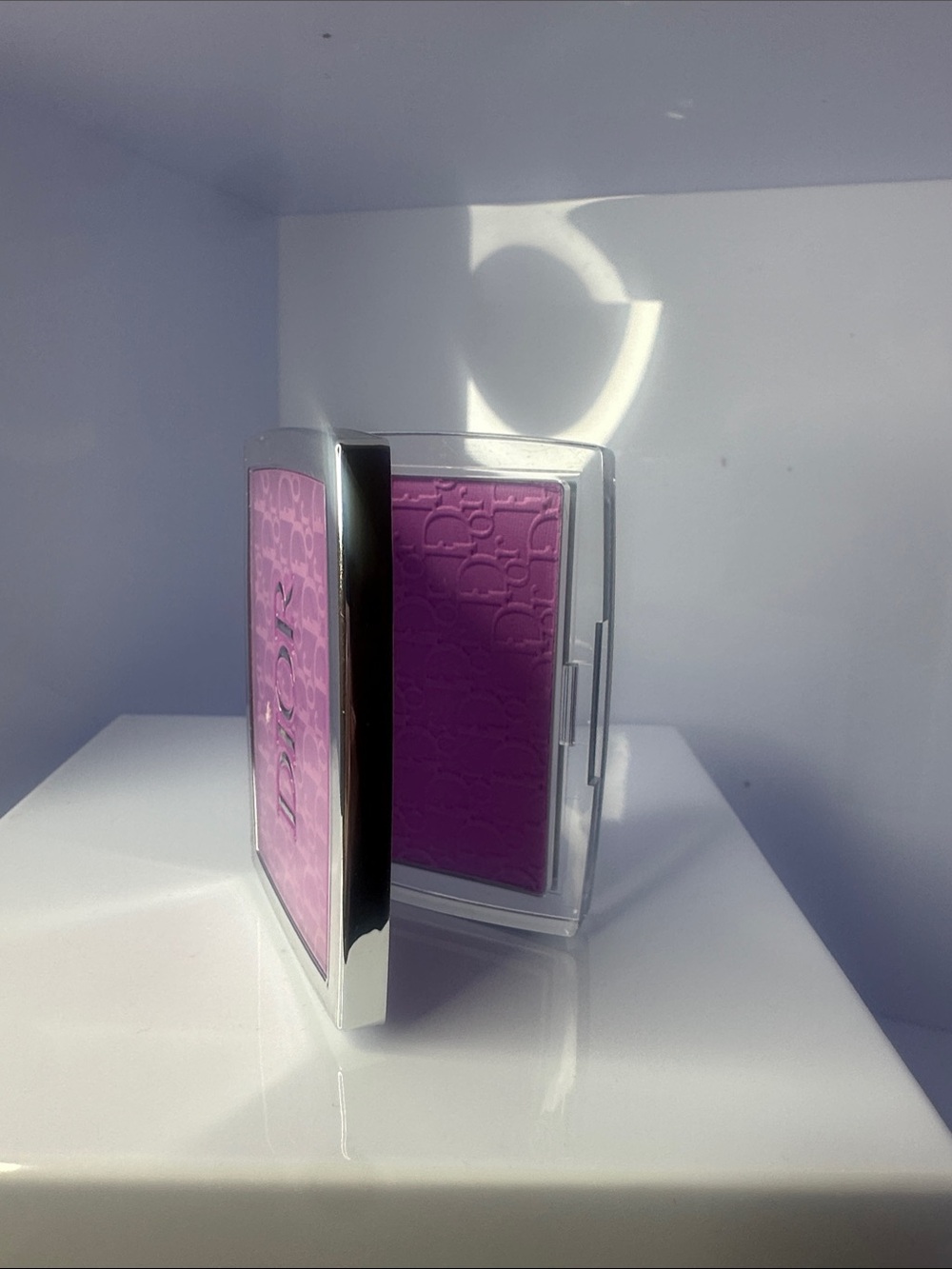Dior Bright Pink Embossed Powder Compact